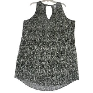 Old Navy Black And White Sleeveless Summer Dress Women's Size XL 100% Rayon